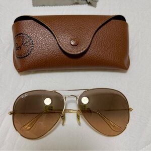 Ray-Ban Brown Leather Sunglasses Case